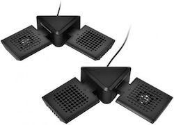 Thermaltake Satellite 2-în-1 Răcitor Laptop Difuzor Stereo Negru