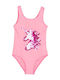 Joyce Unicorn Kinder Badeanzug Einteilig Pink