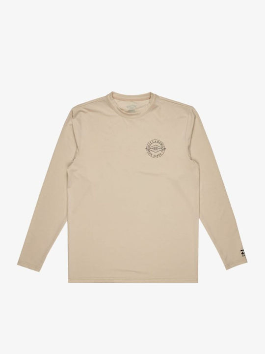 Billabong Big Dave Παιδικό Μαγιό Μπλούζα με Μακρύ Μανίκι Μπεζ