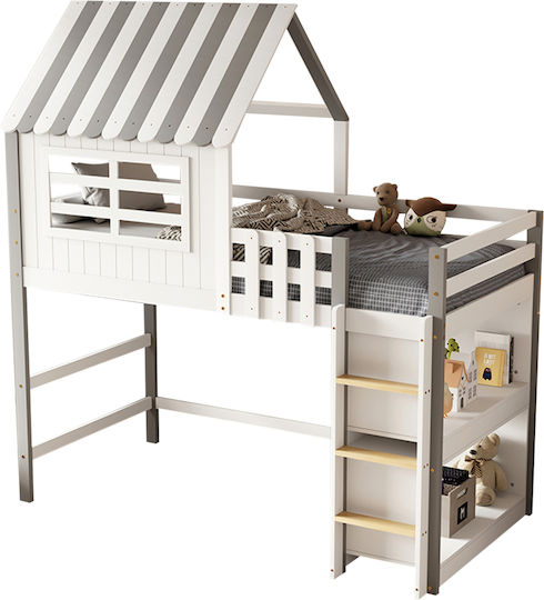 Kids Bed Single Beige for Mattress 90x190cm