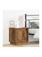 Wooden Bedside Table Old Wood 44x34.5x45cm