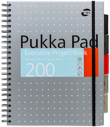 Pukka Pad Σπιράλ Τετράδιο Ριγέ Α4 200 Φύλλων Γκρι
