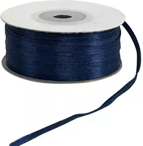 Dunkelblaues Satinband 100yd Doppelseitig Breite 3mm