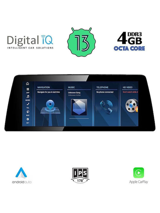 Digital IQ Car Audio System for BMW X3 (F25) 2011-2013 (Bluetooth/USB/WiFi/GPS/Apple-Carplay/Android-Auto) with Touch Screen 10.25"