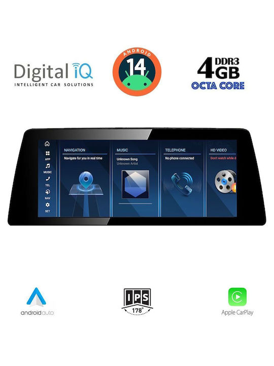 Digital IQ Car Audio System for BMW G30 2016 (Bluetooth/USB/WiFi/GPS/Apple-Carplay/Android-Auto) with Touch Screen 10.25"