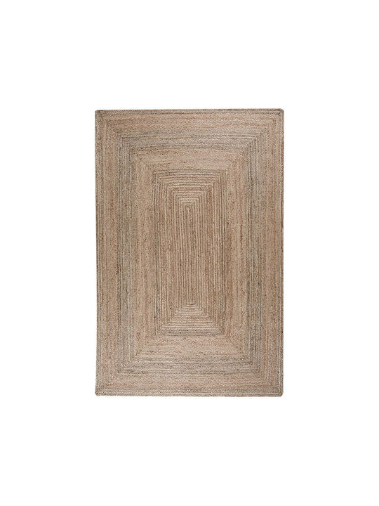 Handgefertigt Teppich Rechteckig Sommer aus Jute Grey