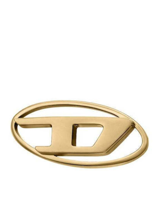 Diesel Men's Single Earring made of Steel Gold Plated
