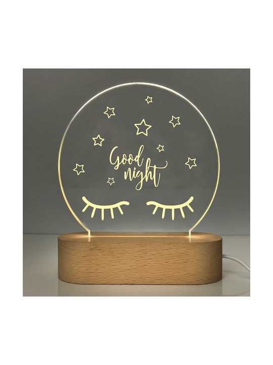 A Little Lovely Company Led Παιδικό Διακοσμητικό Φωτιστικό Μπεζ 17x14cm