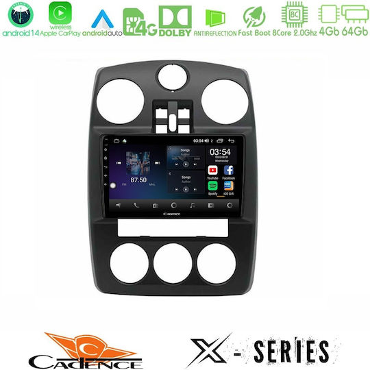 Cadence Ηχοσύστημα Αυτοκινήτου Chrysler PT Cruiser 2000-2005 (Bluetooth/USB/WiFi/GPS/Apple-Carplay/Android-Auto) με Οθόνη Αφής 9"