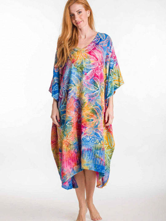 Rima Beachwear Καφτάνι Παραλίας Πολύχρωμο Rima Beachwear Καφτάνι Παραλίας Πολύχρωμο