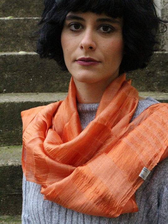 Women's Silk Scarf Orange