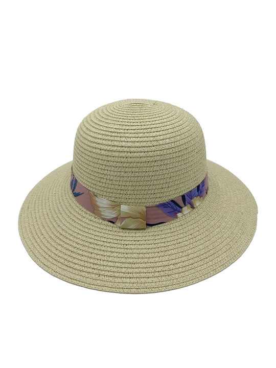 Brims and Trims Wicker Women's Hat Beige