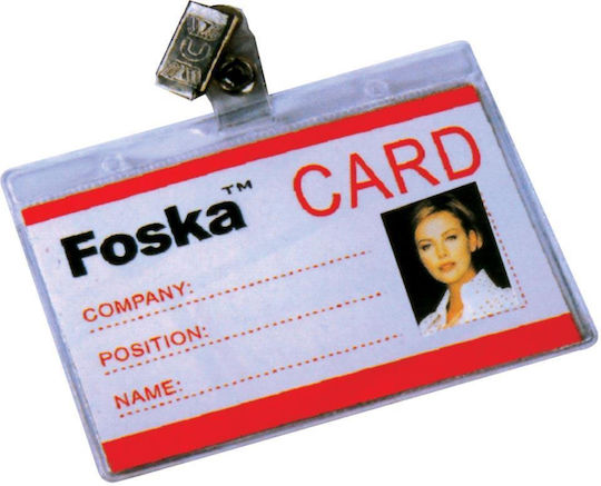 Horizontal Name Badges with Clip 10.7x8.3cm 100pcs
