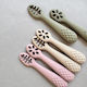 Nok Nok Baby Set with Spoons BLW made of Silicone Pink 2pcs