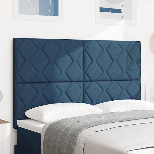 vidaXL Cap de pat din Material Textil Albastru 160cm