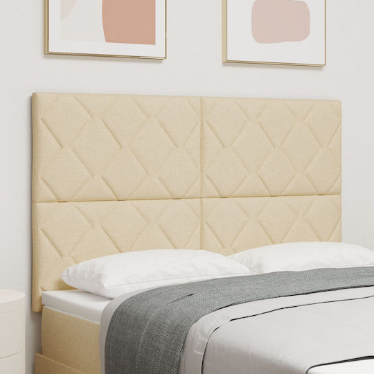 vidaXL Cap de pat din Material Textil Cremă 160cm