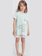 Crazy Farm Kids' Pajamas Summer Turquoise