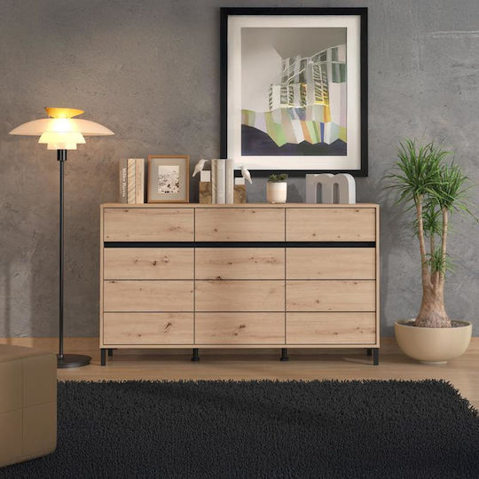 Μπουφές Marron 157 Ξύλινος με Συρτάρια 157x40x90cm Μπουφές Marron 157 Ξύλινος με Συρτάρια 157x40x90cm