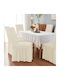 Set of 6 Volant Chair Covers in Ecru