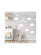 Wall Stickers For Nursery-kids Room Moon, Clouds And Stars Set Of 28pcs. - Lilac