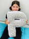 Letter R Pillow Gray Stars