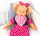 Fabric Bandana Baby Bibs with Button Pink