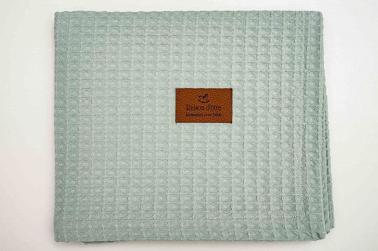 Raison D' Etre Babydecke Kinderbett Waffel Grüne 114x154cm