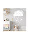 Wall Stickers For Kids Room Rain Cloud 1 Pc. - Silver