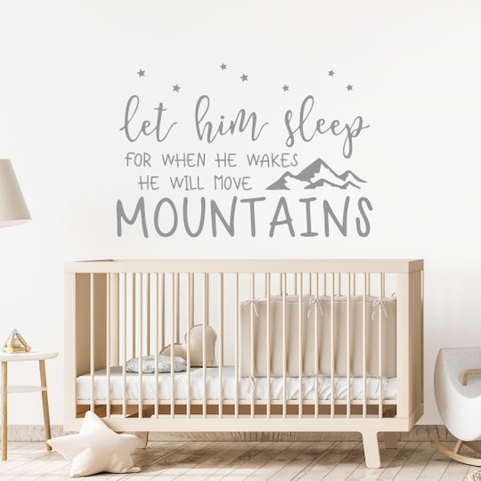 Wall Stickers For Kids Room Let Him Sleep 1 Pc. - White