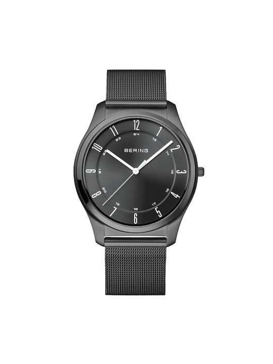Bering Time Men's Watch Battery with Black Metal Bracelet