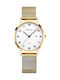 Bering Time Damen Uhr mit Gold Metallarmband