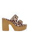 Mules με Ψηλό Τακούνι Leopard