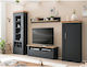 Epipla1.gr Levbalu 119 Living Room Set 5 Pieces Dark Gray