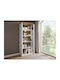 Bookcase with LED Etrdora 113 White Pine Oak 90x43x198cm