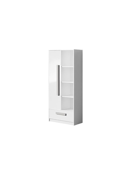 Bookcase Merevari 104 White, Glossy White, Gray...