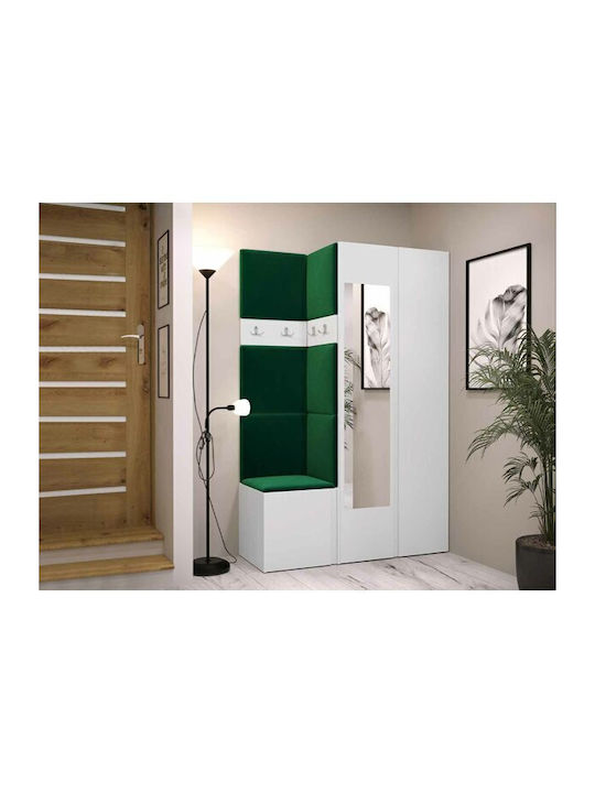 Hartford 350 Mobilier de Intrare cu Oglindă & Cuier Aspro 116x44x186cm
