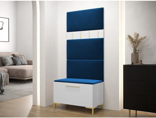 Tivsoa 102 Entry Furniture with Mirror & Hanger Aspro 84x46x196cm