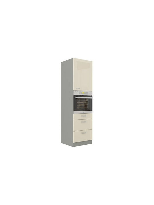 Dulap Superior pentru Cuptor pardoseală Ανοιχτό Καφέ 60x57x210buc