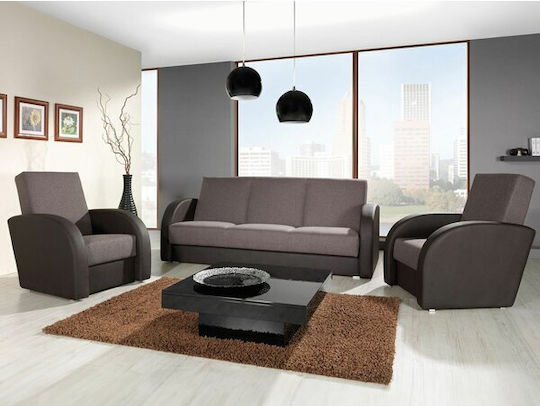 Providence 173 Living Room Furniture Set 3-Seater & Armchair Brown