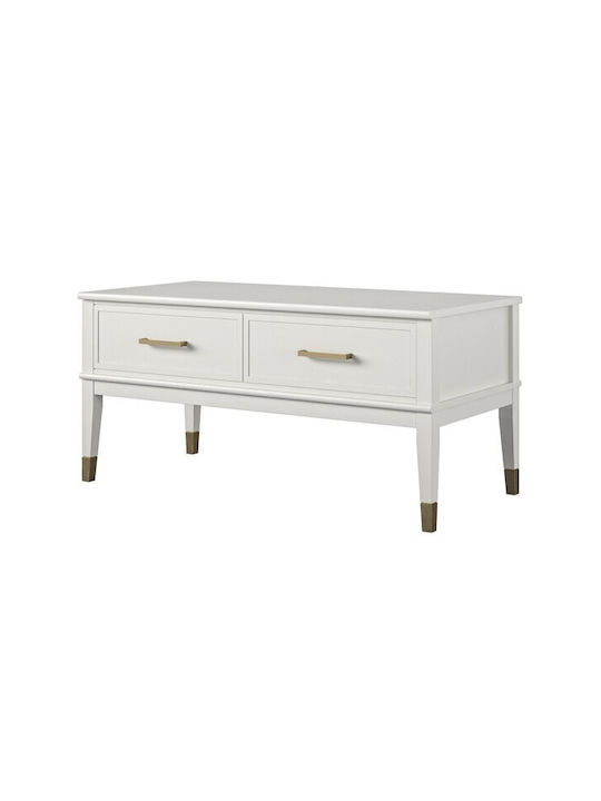 Ecke Schreibtisch Belromu 105 Holz White mit Metallbeinen 52x106x51cm