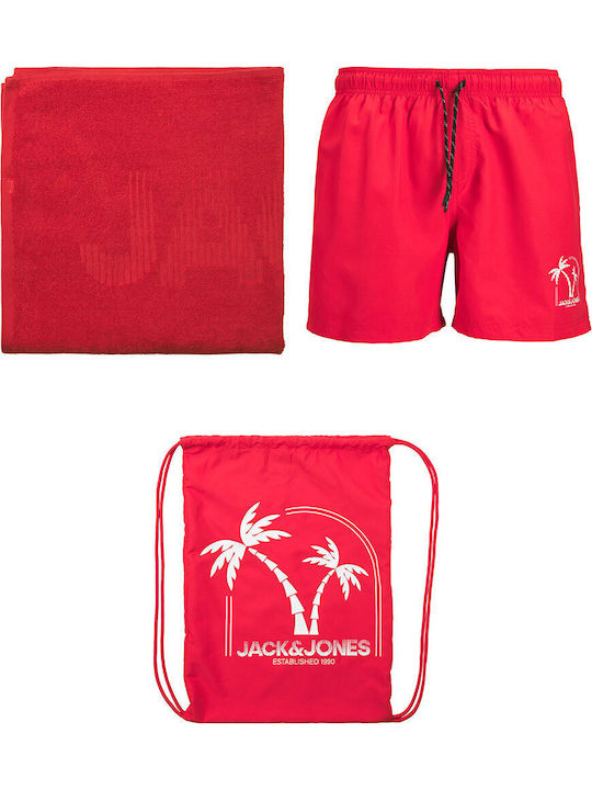 Jack & Jones Herren Badebekleidung Shorts True Red