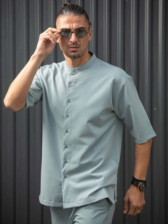 Henry Clothing Short-sleeved Shirt in Wide Line...