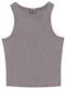 Kids' Crop Top Sleeveless Gray