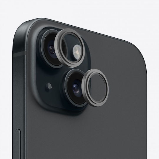 Evelatus Camera Protection Tempered Glass Black for the iPhone 15