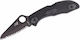 Spyderco Salt 2 Джобно ножче с механизъм за заключване Черен в Калъф
