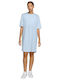 Sportswear Summer Mini Athletic Dress T-Shirt Short Sleeve Light Blue