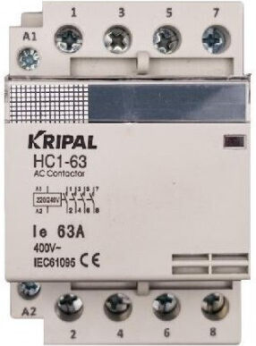 Kripal Ρελέ Ράγας Τετραπολικό με Τάση 230V