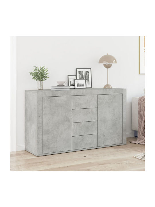 Sideboard Wooden with Drawers Light Grey 120x36...