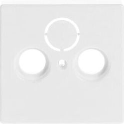 Placă frontală 1743-84 TV-R/SAT-3 Davos Albă