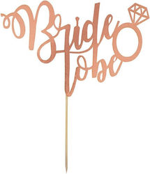 Topper Τούρτας Bride To Be Ροζ-χρυσό